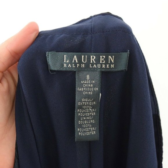 ❌SOLD❌Ralph Lauren Dark Plaid Silky Wide-Leg Pants - Picture 4 of 4